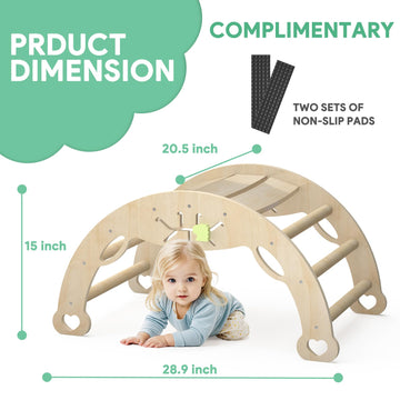 Pikler Arch Climbing Toys for Toddlers 1-3 Indoor Baby Climbing Gym Toddler Montessori Toys Wooden Climbing Toys