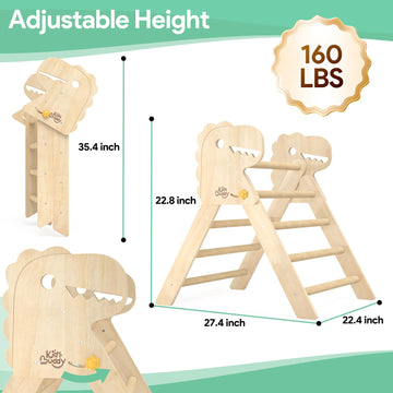 Pikler Triangle Climbing Toys for Toddlers 1-3 Indoor Baby Climbing Gym Toddler Montessori Toys Wooden Climbing Toys