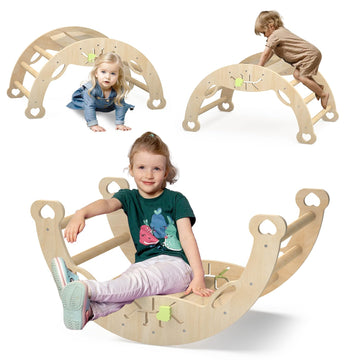 Pikler Arch Climbing Toys for Toddlers 1-3 Indoor Baby Climbing Gym Toddler Montessori Toys Wooden Climbing Toys