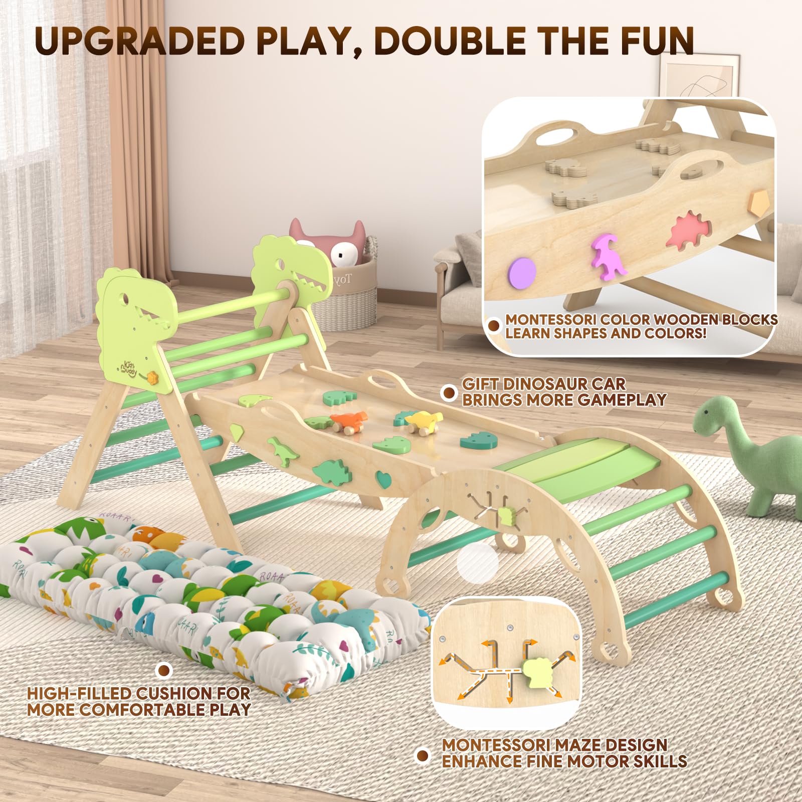 Pikler Triangle Pieces Montessori Climbing Set Climbing Triangle